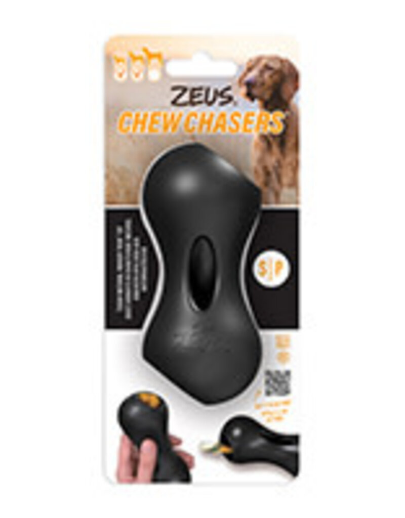 Zeus Chew Chasers Rubber Treat Peanut - Black - Small - 11 cm (4.3 in)