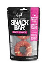 Dogit Dogit Snack Bar Rawhide - Duck-Wrapped Donuts - 2 pcs (7.6 - 8.8 cm/3 - 3.5 in dia.)