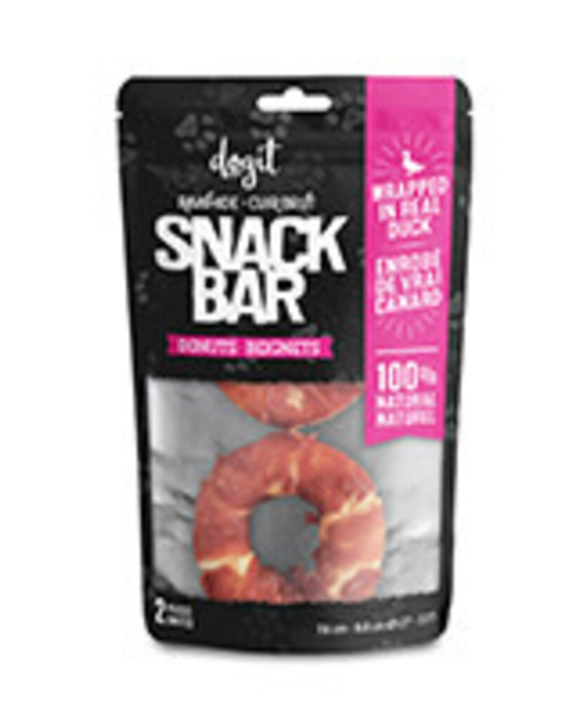 Dogit Dogit Snack Bar Rawhide - Duck-Wrapped Donuts - 2 pcs (7.6 - 8.8 cm/3 - 3.5 in dia.)