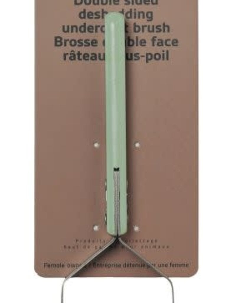DexyPaws DexyPaws Double-Sided Metal Desheding Undercoat Brush