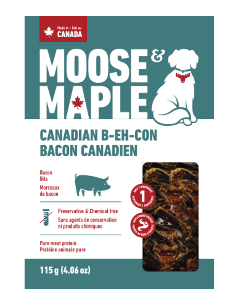 Moose & Maple Moose & Maple Canadian B-eh-con - Bacon Bits Dog Treats 115g