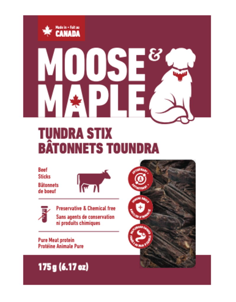 Moose & Maple Moose & Maple Tundra Stix - Beef Sticks Dog Treats 175g