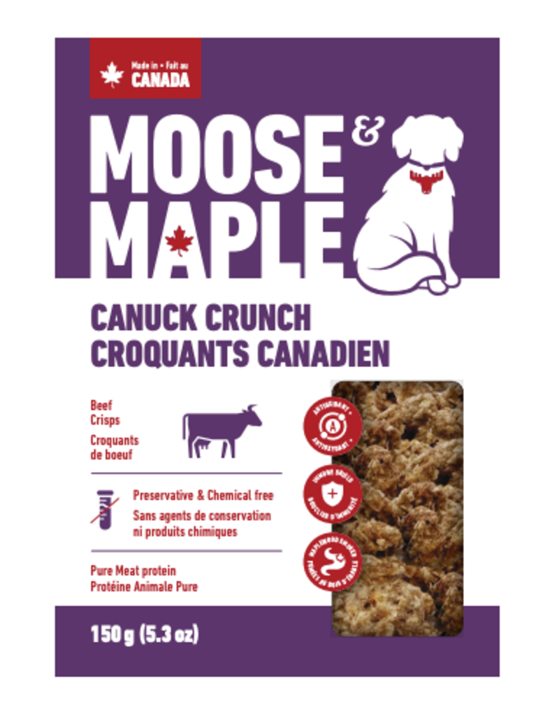 Moose & Maple Moose & Maple Canuck Crunch - Beef Crisps Dog Treats 150g