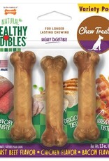 Nylabone Nylabone Healthy Edibles Beef-Chicke-Bacon Variety - 3 Pack Petite