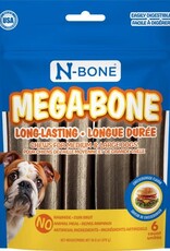 N-Bone N-Bone Mega Bone Long Lasting Chew Sticks for Dogs - Cheeseburger 6pk (16.8oz)