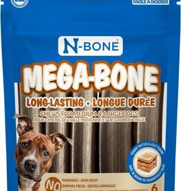 N-Bone N-Bone Mega Bone Long Lasting Chew Sticks for Dogs - Peanut Butter & Jelly 6pk (16.8oz)