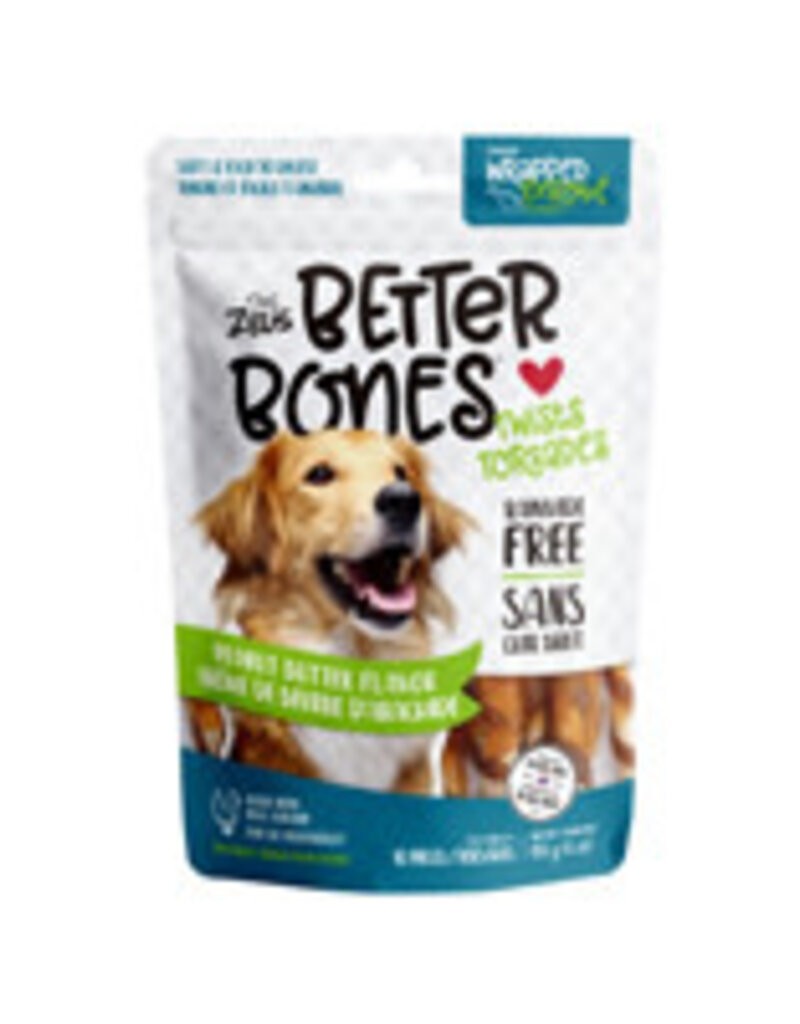 Zeus Better Bones - Peanut Butter Flavor - Chicken-Wrapped Twists - 10 pack