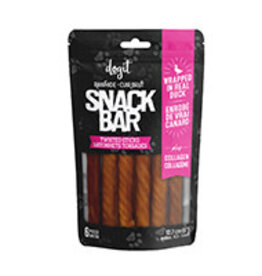 Dogit Dogit SnackBar Duck-Wrapped Beefhide & Collagen Twisted Sticks - 6 pieces - 5 in (12.7 cm)