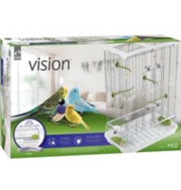 Vision Bird Cage for Medium Birds (M02) - Small Wire - Double Height - 62.5 x 39.5 x 87 cm (24.6 L x 15.6 W x 34.25 in H)