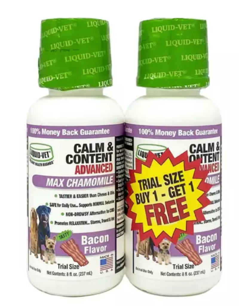 Liquid Vet Liquid Vet Canine Calm & Content Advanced - Bacon Flavour 8oz (2 pk)