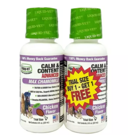 Liquid Vet Liquid Vet Canine Calm & Content Advanced - Chicken Flavour 8oz (2 pk)