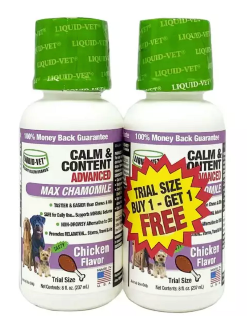 Liquid Vet Liquid Vet Canine Calm & Content Advanced - Chicken Flavour 8oz (2 pk)