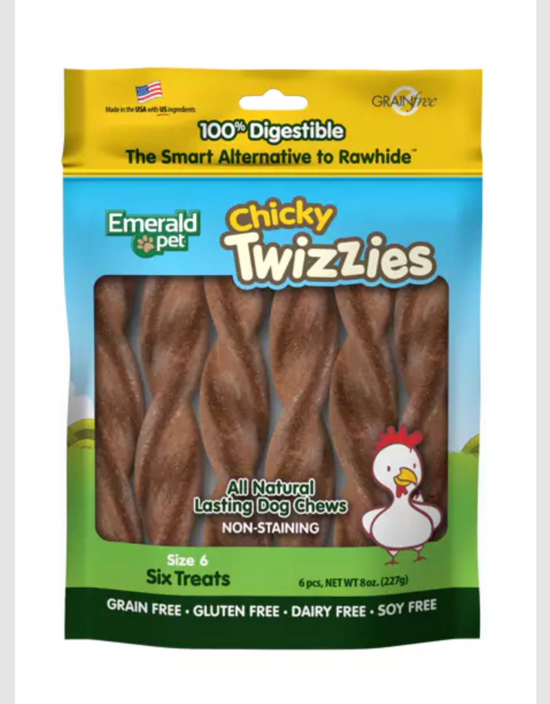 Emerald Pet Emerald Pet 6" Twizzies Chicky - Size 6 Pack