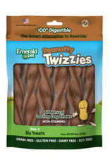 Emerald Pet Emerald Pet 6" Twizzies Peanutty - Size 6 Pack