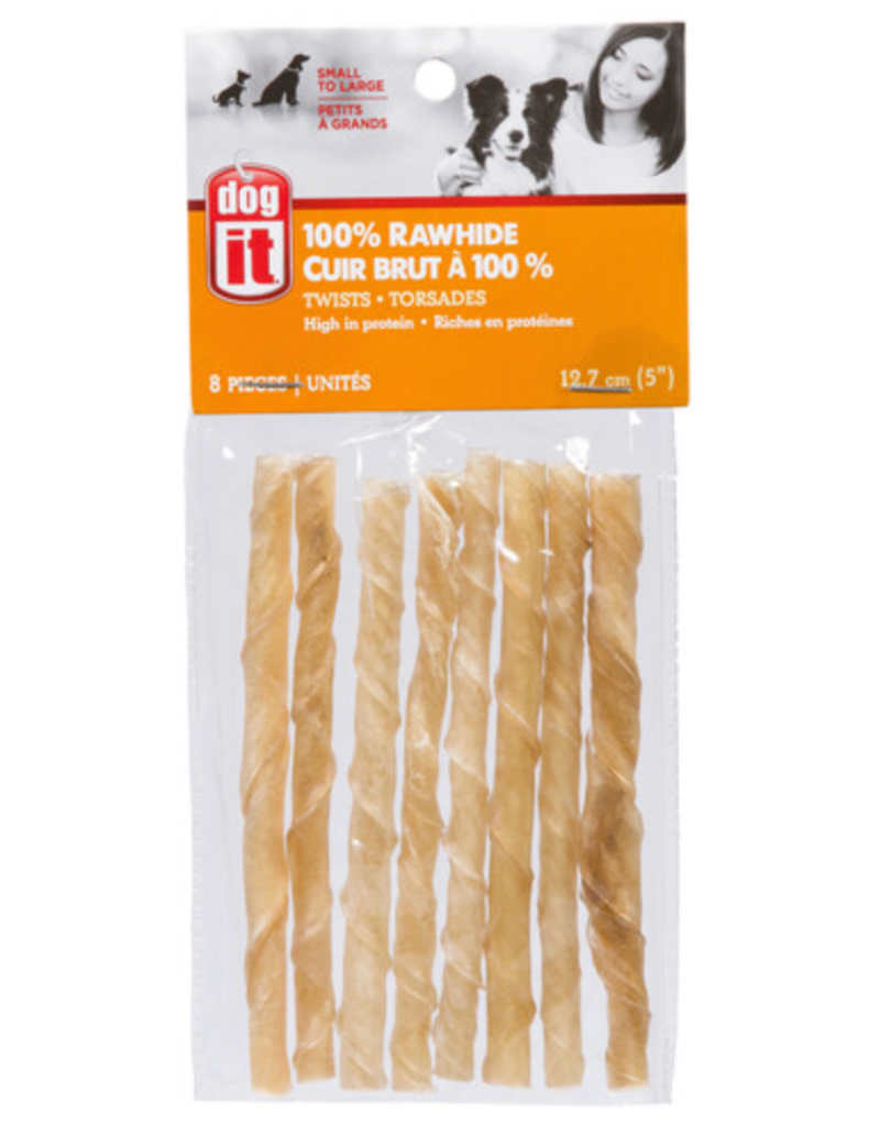 Dogit Dogit Rawhide Twists 12.7cm (5in) - 8pk
