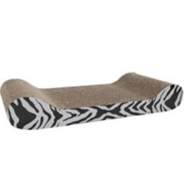 Catit Catit Style Patterned Cat Scratcher with Catnip - White Tiger - Lounge