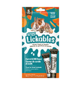 Living World Lickables Small Animal Treat - Carrot & Dill Flavour - 5 Tubes (10 g)