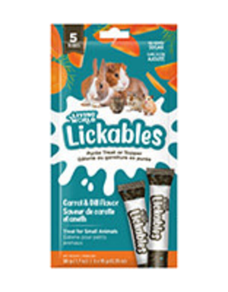 Living World Lickables Small Animal Treat - Carrot & Dill Flavour - 5 Tubes (10 g)