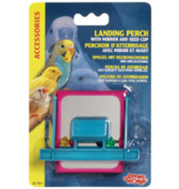 Living World Landing Perch Feeder with Mirror & Beads