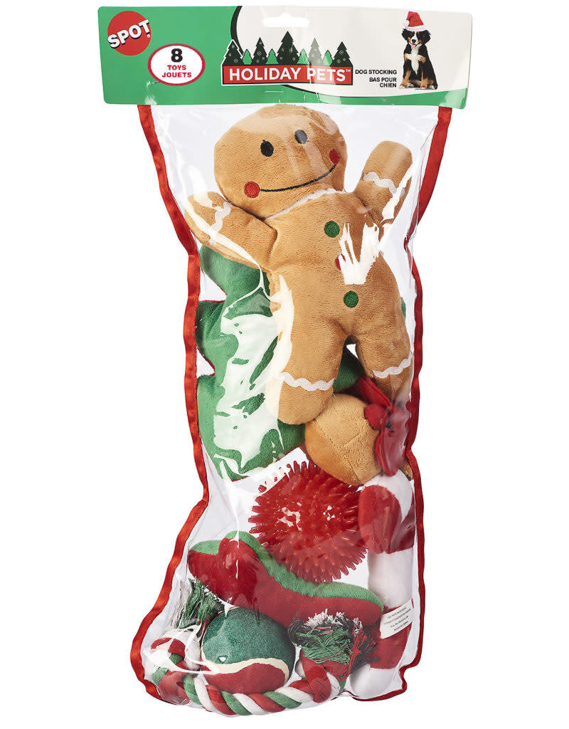Spot Spot Holiday Stocking Assorted Dog Toys - XLarge 8pc.