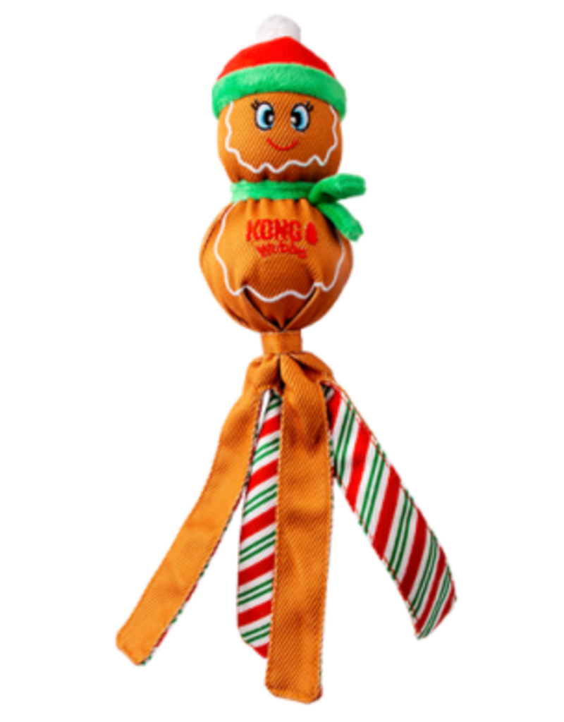 Kong Kong Holiday Wubba Gingerbread Man Dog Toy - Large