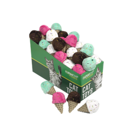 Multipet Ice Cream Cone Cat Toy - 1pc