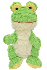 Multipet Wrinkleez Plush Frog Dog Toy 9"