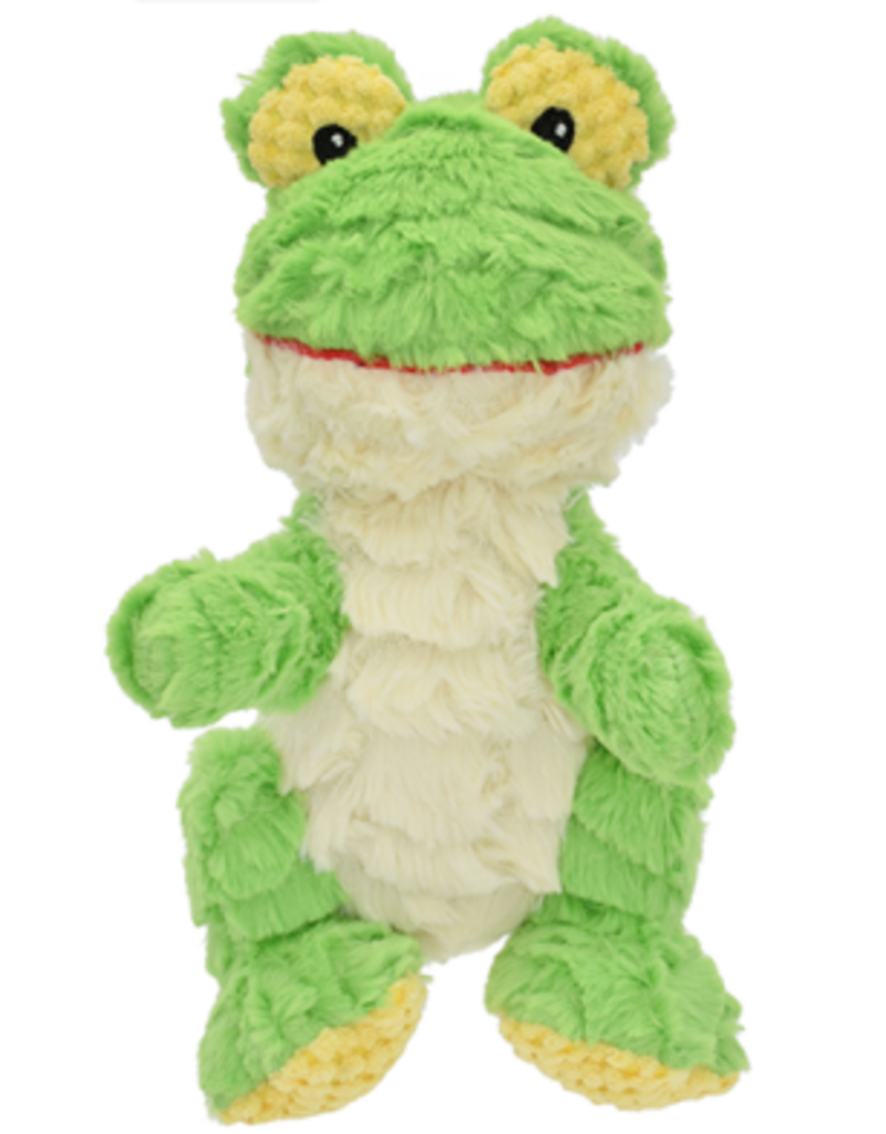 Multipet Wrinkleez Plush Frog Dog Toy 9"
