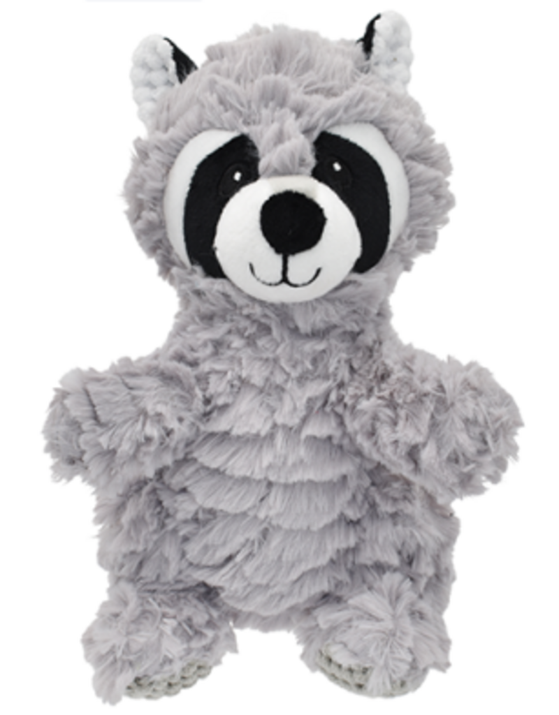 Multipet Wrinkleez Plush Racoon Dog Toy 9"