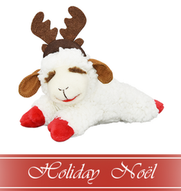 Multipet Holiday Lamb Chop with Antlers Dog Toy 6"