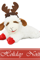 Multipet Holiday Lamb Chop with Antlers Dog Toy 10.5"