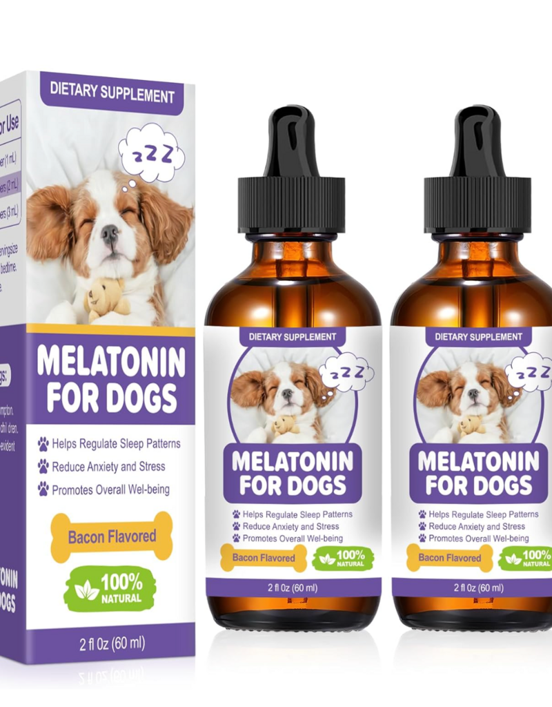 Amazon Liquid Melatonin for Dogs - Bacon Flavour 2 fl oz - 1 bottle