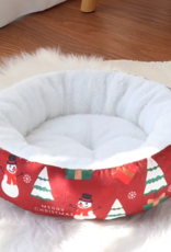 Temu Christmas Round Pet Bed - Large 19.7in dia