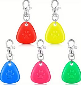 Temu Silicone Paw Print LED Clip-On Pet Tag Light - Assorted Colors 1pc.
