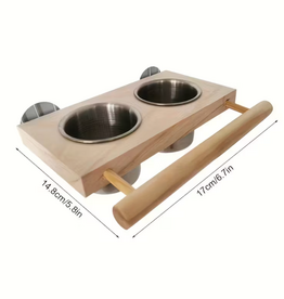 Temu Hanging Stainless Steel Bird Feeding Cups with Clip