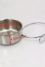 Temu Stainless Steel Bird Bowls with Clip Bracket 1pc.