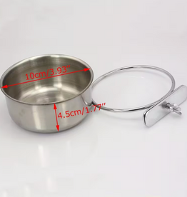 Temu Stainless Steel Bird Bowls with Clip Bracket 1pc.