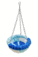Temu Plush Bird Swing & Hanging Nest - Blue