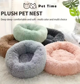 Temu Ultra-Soft Round Cat Bed - Assorted Colours 1pc