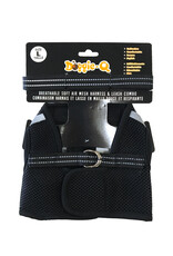 Doggie-Q Doggie-Q Mesh Dog Harness & Leash Combo - Black - L