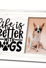 Temu Wooden Tabletop Photo Frame - Better with Dogs 10x8" 1pc