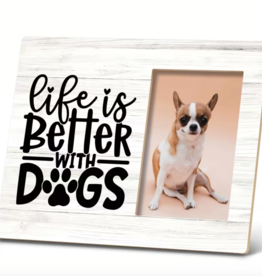 Temu Wooden Tabletop Photo Frame - Better with Dogs 10x8" 1pc