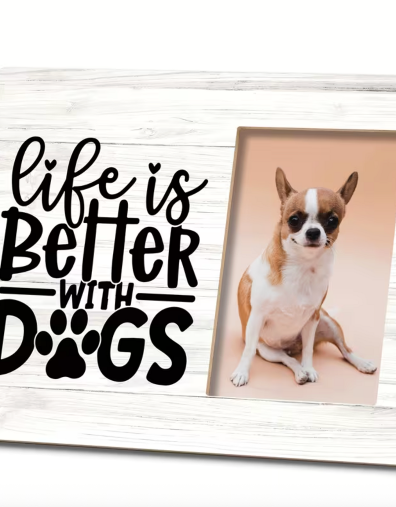 Temu Wooden Tabletop Photo Frame - Better with Dogs 10x8" 1pc