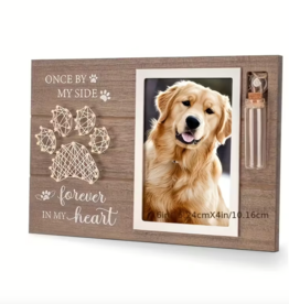 Temu Wooden Dog Memorial Photo Frame with Paw Prints 1.57x6.3" 1pc