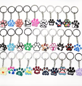 Temu Paw Print Keychains - Assorted Patterns & Colours 1pc.