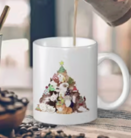 Temu Cat Christmas Mugs - Assorted Patterns & Christmas Sayings