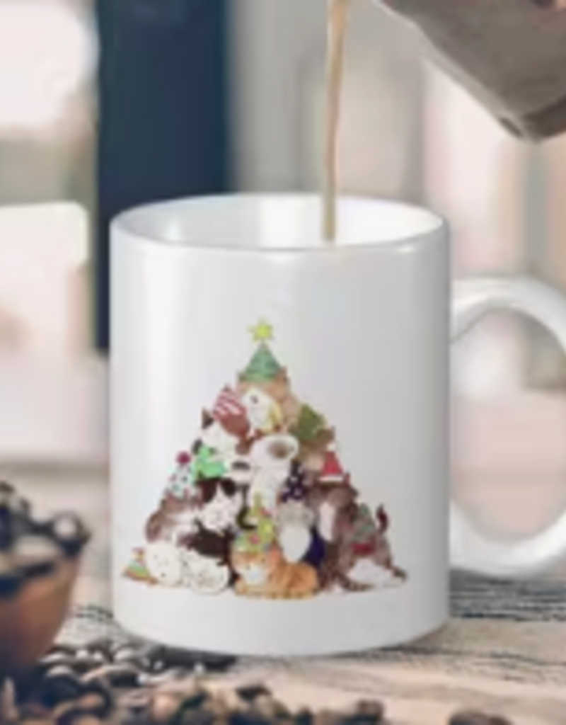 Temu Cat Christmas Mugs - Assorted Patterns & Christmas Sayings