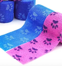 Temu Self-Adhesive Flex Wrap - Paw Print - Assorted Colours 1pc.