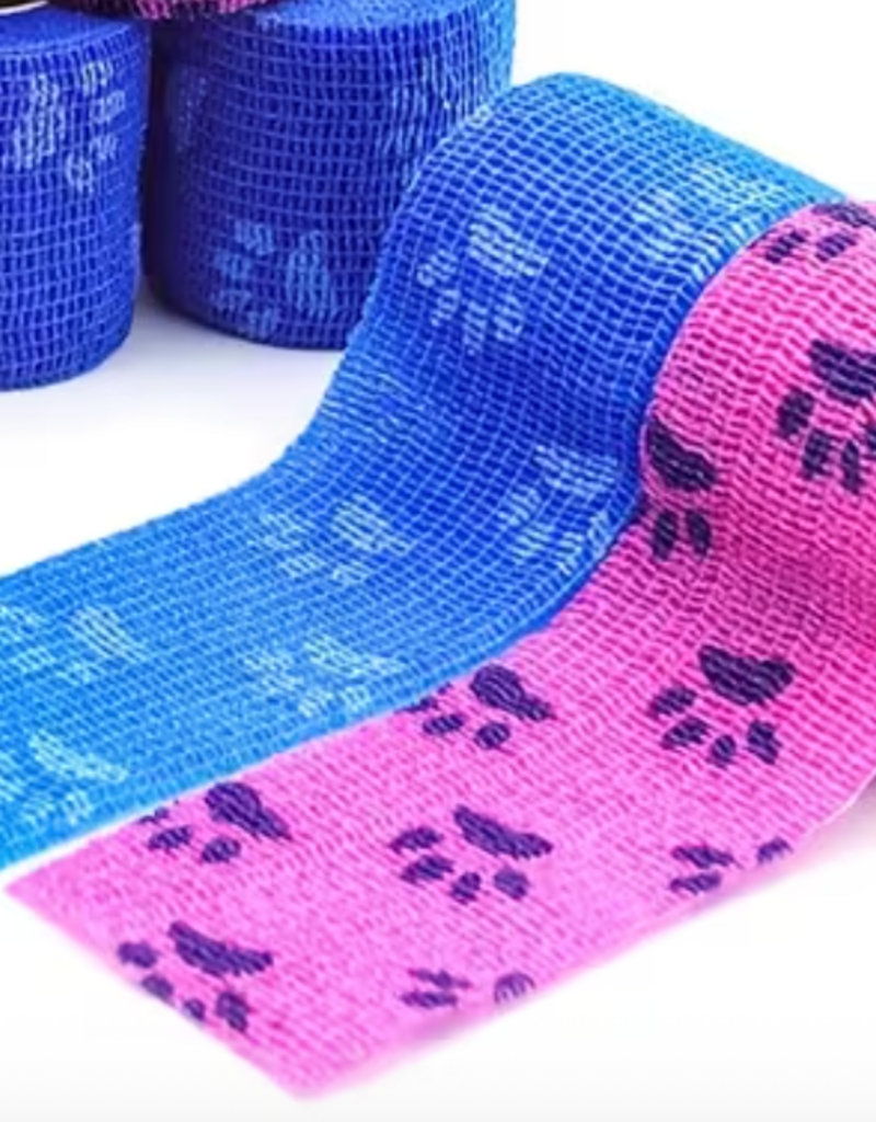 Temu Self-Adhesive Flex Wrap - Paw Print - Assorted Colours 1pc.