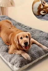 Temu Plush Rectangular Pet Bed  47.2in x 23.6in - Grey